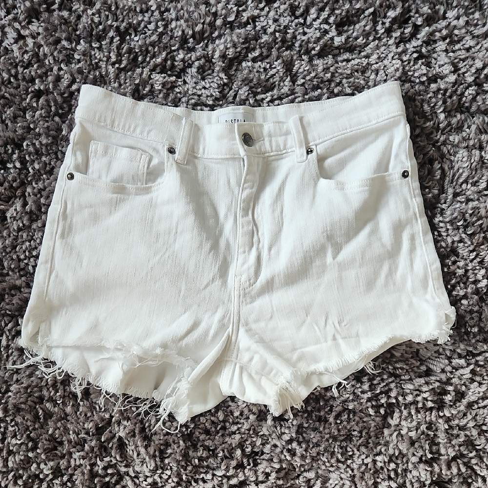Pistola White Denim Shorts, Sz 29